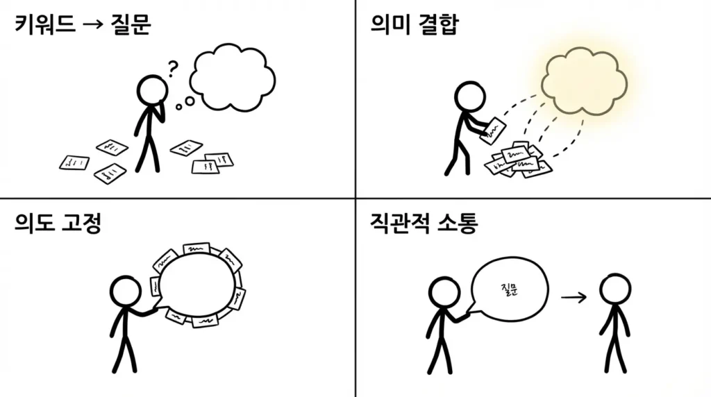 디스커버리 엔진을 수정하는데 도움이 되는 스틱맨 이미지