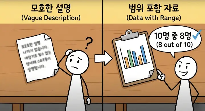 통계 기반 글이 신뢰도 높은 이유 범위자료 포함