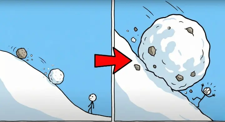 AI 슬롭이 생기는 구조적 이유처럼 작은 실수가 눈덩이로 커져 굴러오는 장면