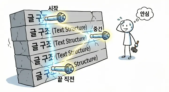 글에서 인용을 세 지점에 고정하면 신뢰가 안정되는 구조를 보여주는 장면